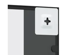 Espejo de pared negro 30x80 cm rectangular hierro
