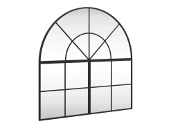 Espejo de pared negro 80x80 cm arco de hierro