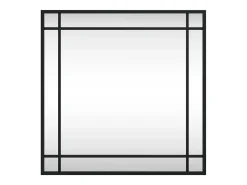 Espejo de pared negro 50x50 cm cuadrado de hierro