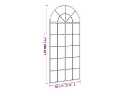 Espejo de pared negro 60x130 cm arco de hierro