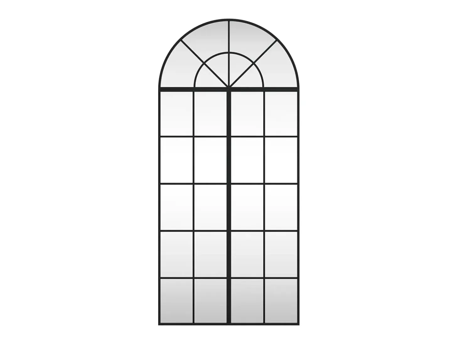 Espejo de pared negro 60x130 cm arco de hierro