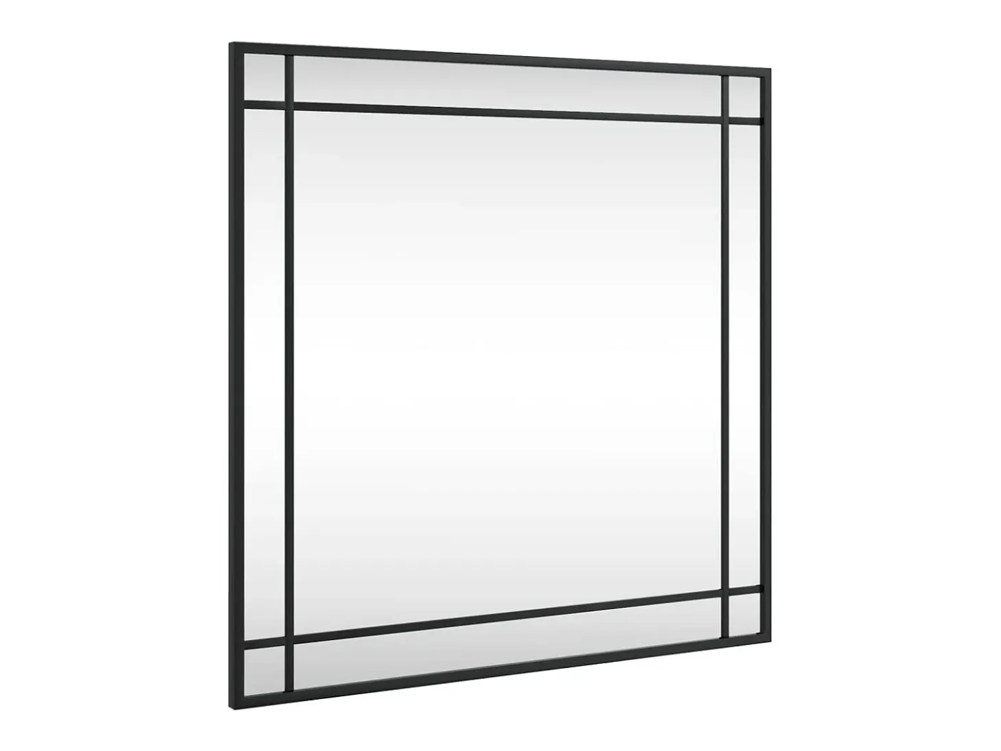 Espejo de pared negro 60x60 cm cuadrado de hierro