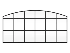 Espejo de pared negro 100x50 cm arco de hierro