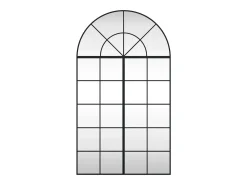 Espejo de pared negro 80x140 cm arco de hierro