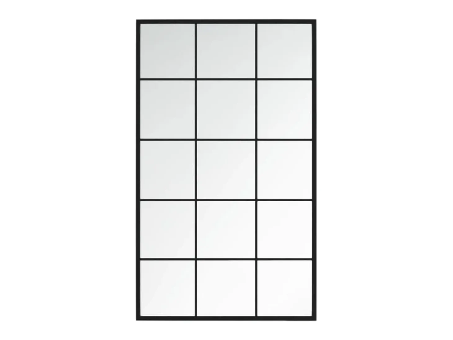 Espejo de pared negro 100x60 cm metal