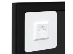 Espejo de pared negro 100x60 cm metal