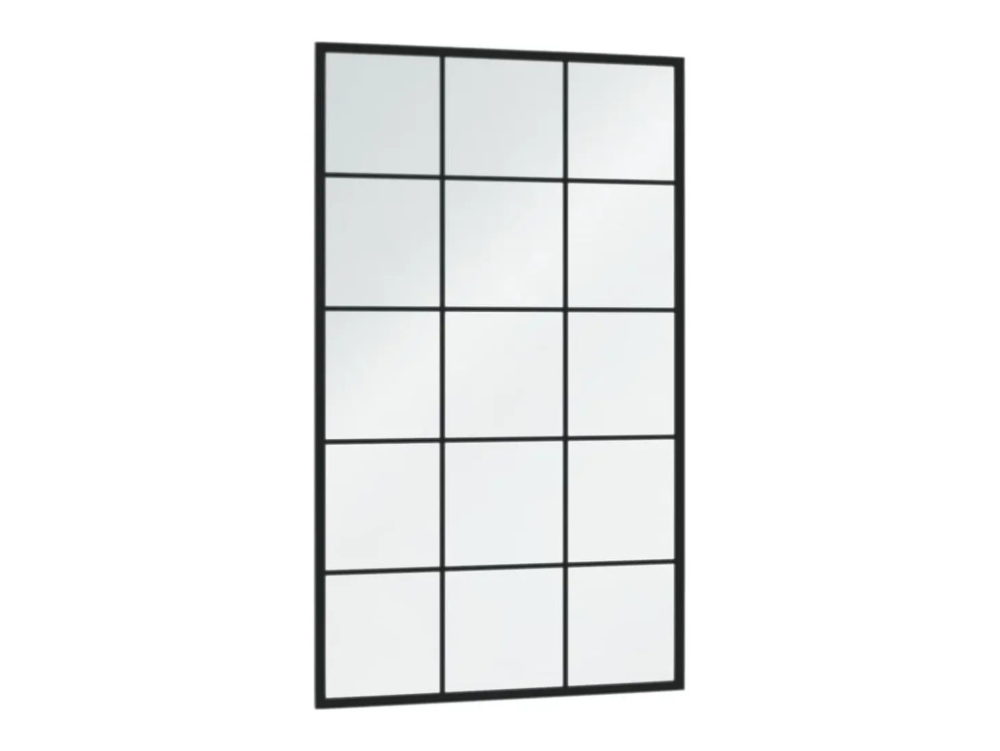 Espejo de pared negro 100x60 cm metal