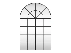 Espejo de pared negro 80x120 cm arco de hierro