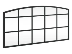 Espejo de pared negro 60x30 cm arco de hierro