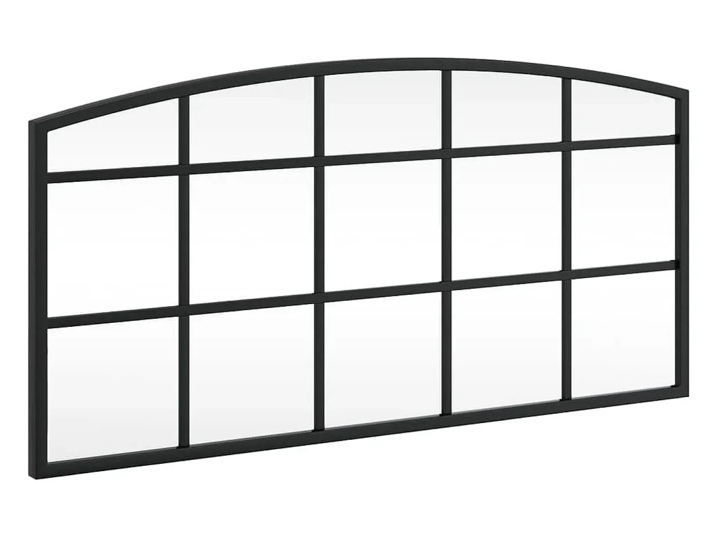 Espejo de pared negro 60x30 cm arco de hierro