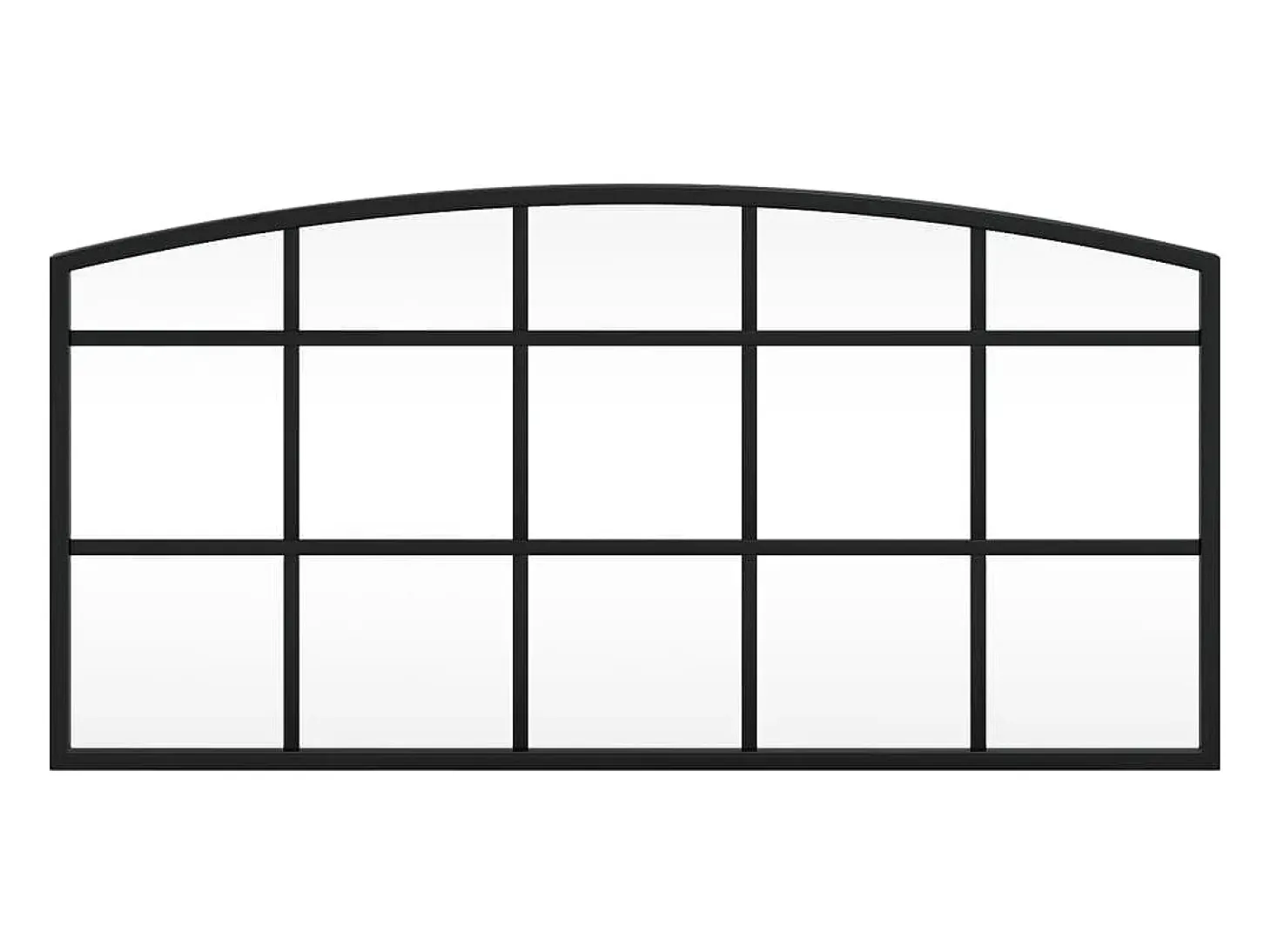 Espejo de pared negro 60x30 cm arco de hierro