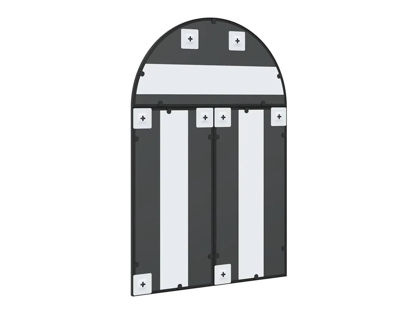 Espejo de pared negro 60x90 cm arco de hierro