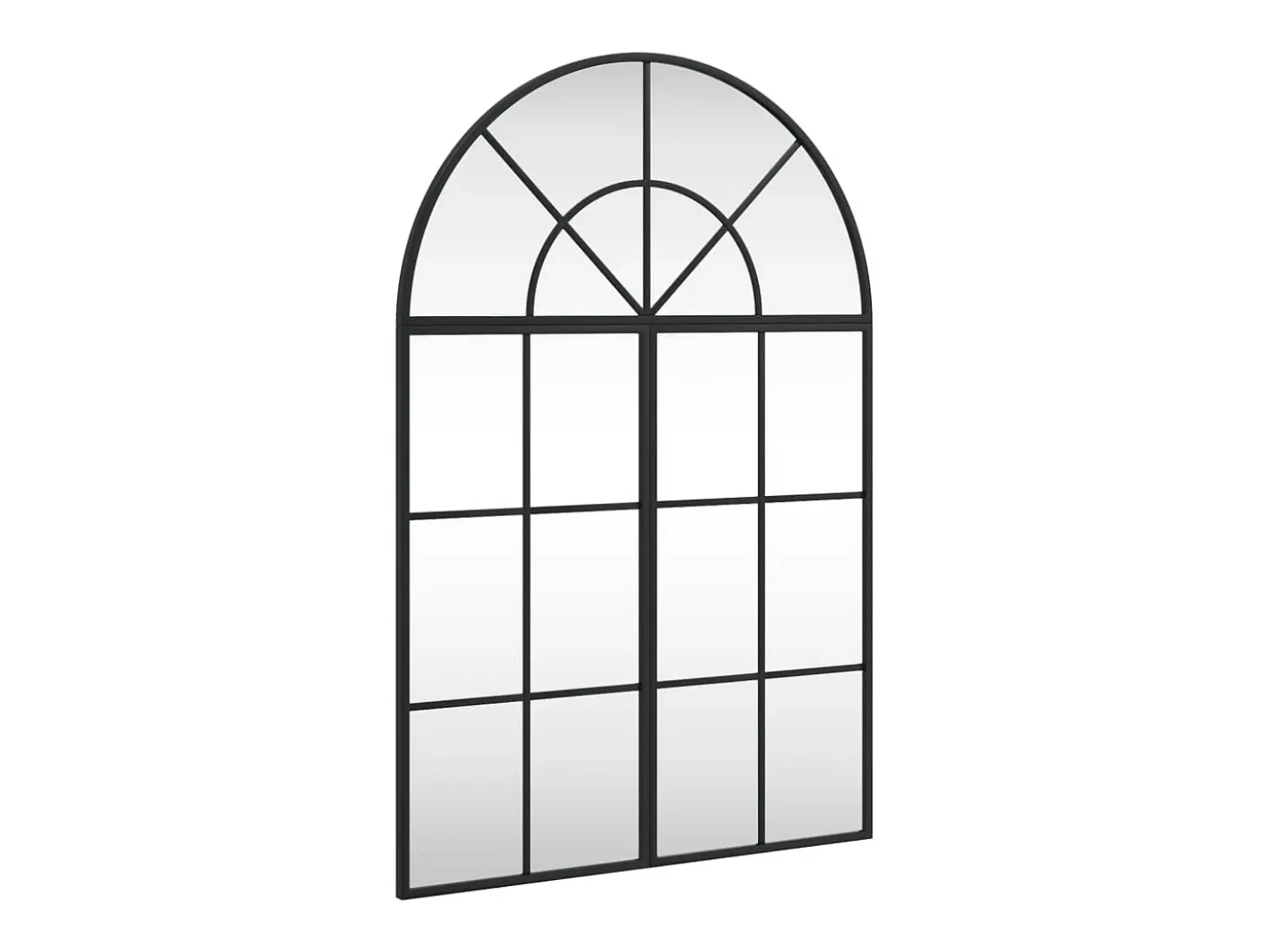 Espejo de pared negro 60x90 cm arco de hierro