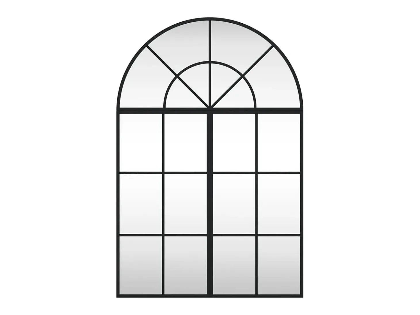 Espejo de pared negro 60x90 cm arco de hierro