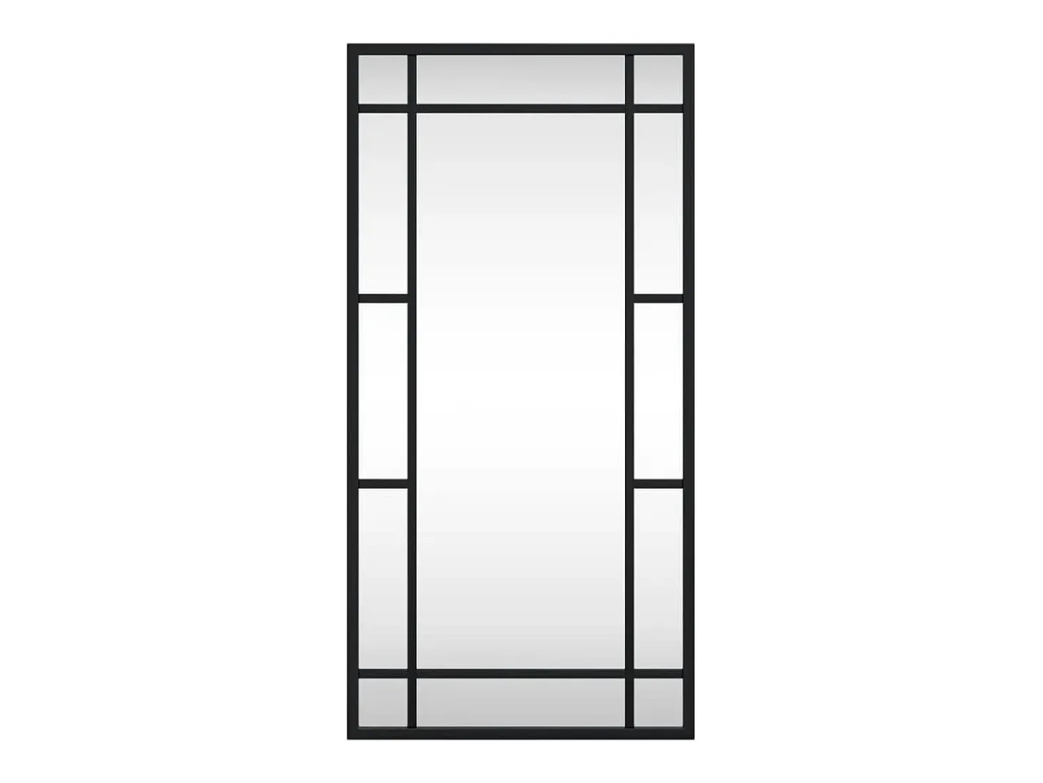 Espejo de pared negro 30x60 cm rectangular de hierro