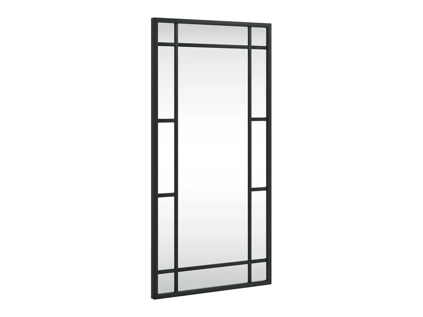 Espejo de pared negro 30x60 cm rectangular de hierro