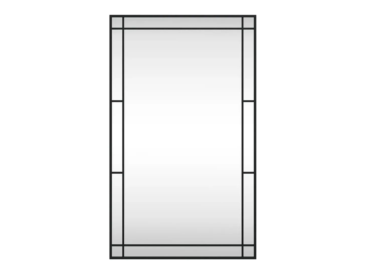 Espejo de pared negro 60x100 cm rectangular hierro