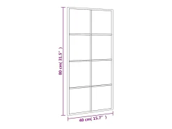 Espejo de pared negro 40x80 cm rectangular hierro
