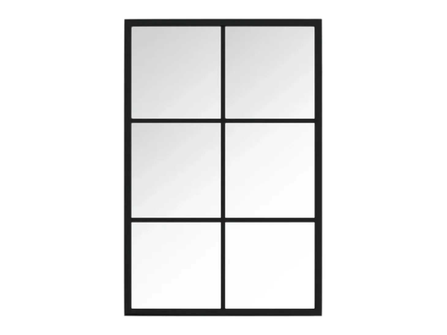 Espejo de pared negro 60x40 cm metal