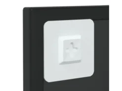 Espejo de pared negro 60x40 cm metal