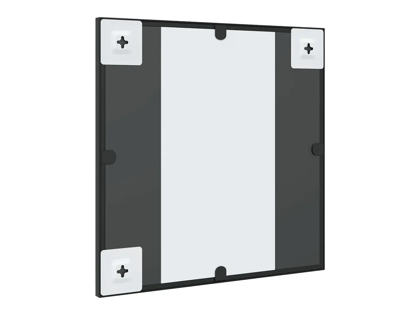 Espejo de pared negro 40x40 cm cuadrado de hierro