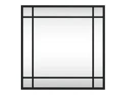 Espejo de pared negro 40x40 cm cuadrado de hierro