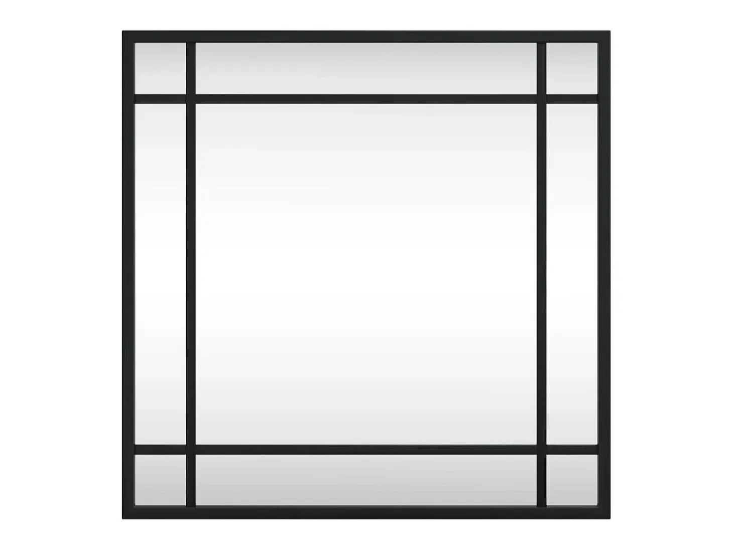 Espejo de pared negro 40x40 cm cuadrado de hierro