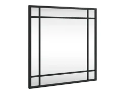 Espejo de pared negro 40x40 cm cuadrado de hierro