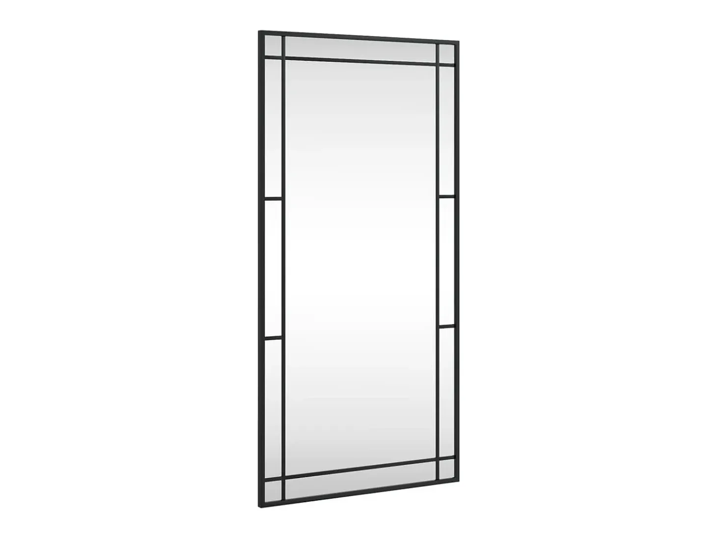 Espejo de pared negro 50x100 cm rectangular hierro