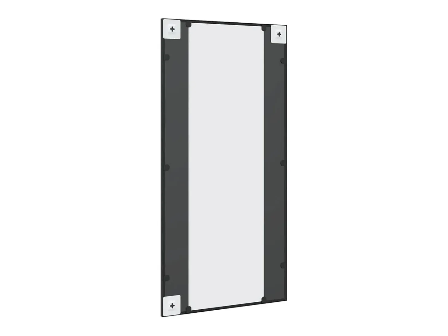 Espejo de pared negro 50x100 cm rectangular hierro
