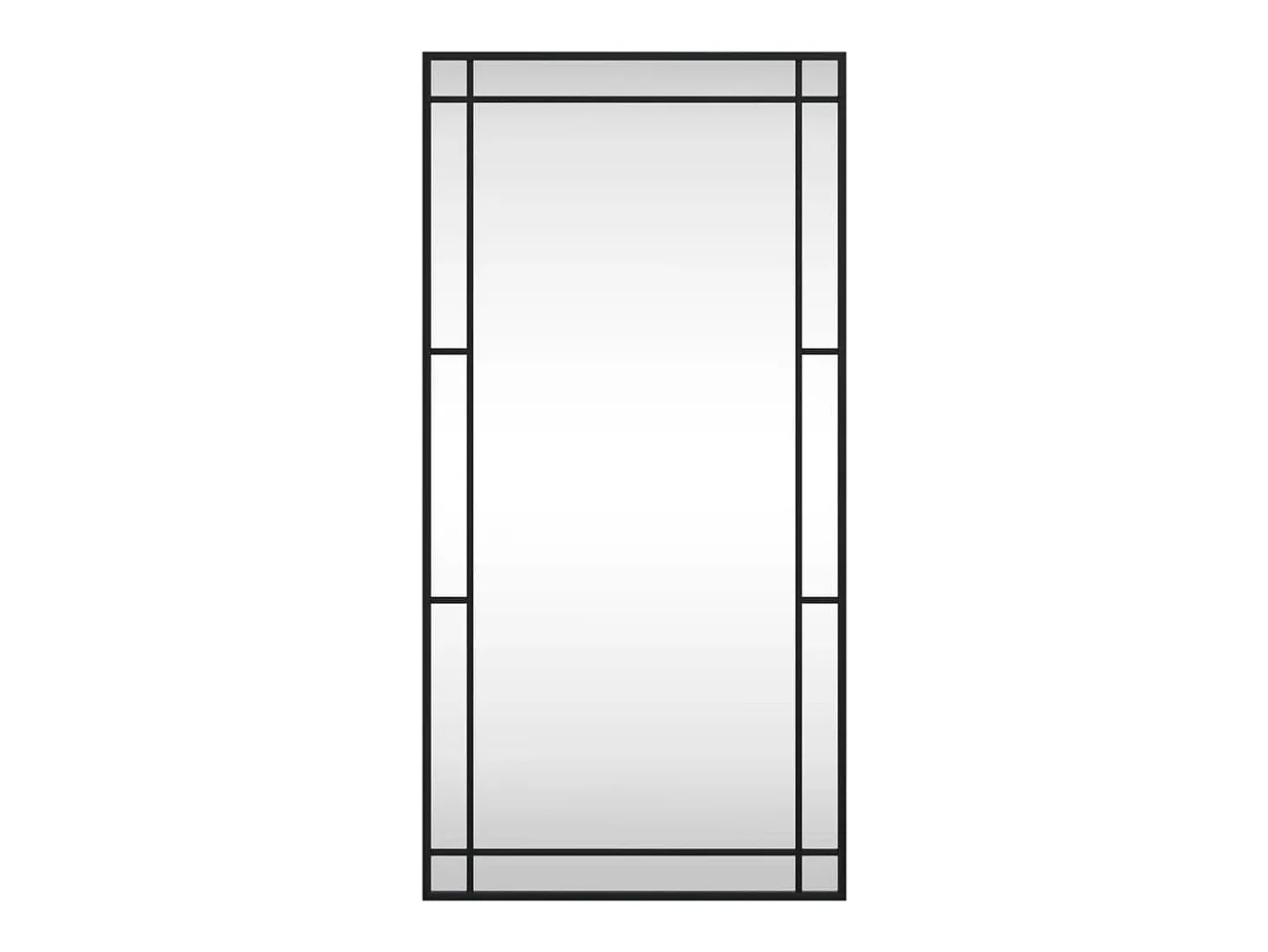 Espejo de pared negro 50x100 cm rectangular hierro