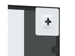 Espejo de pared negro 30x100 cm rectangular hierro