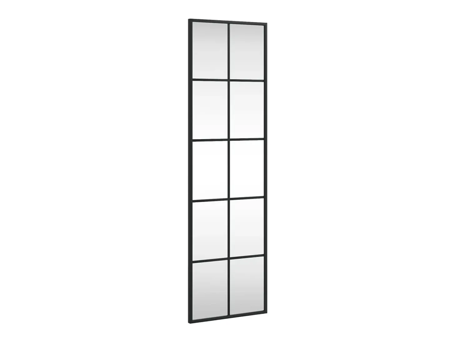 Espejo de pared negro 30x100 cm rectangular hierro