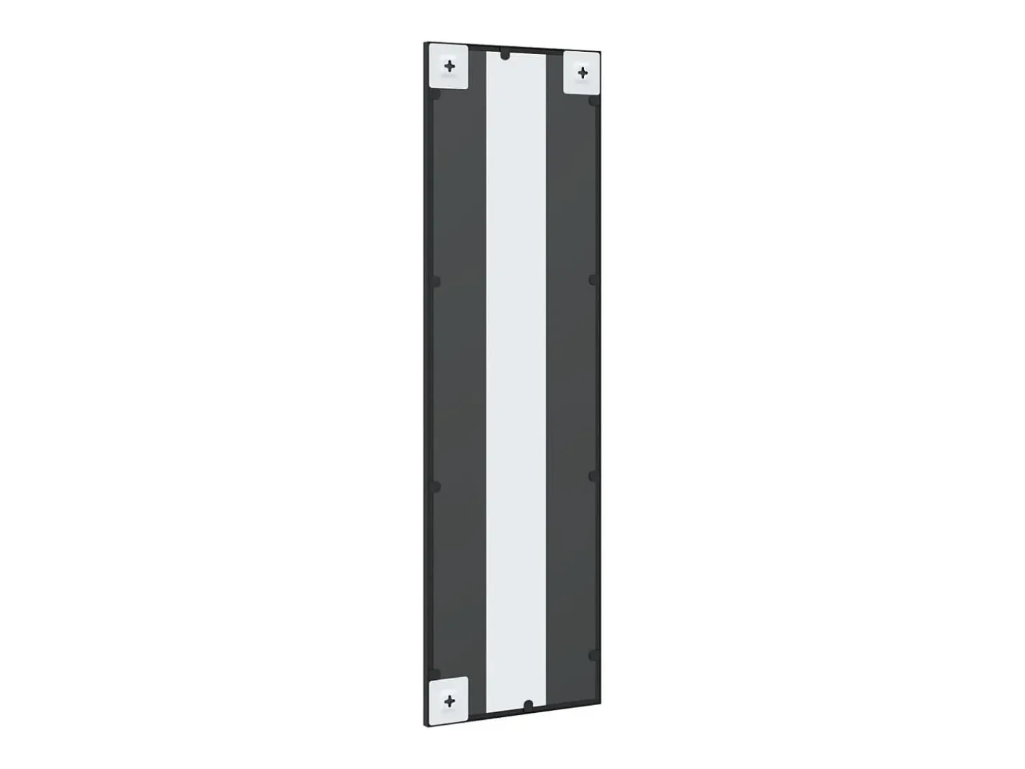 Espejo de pared negro 30x100 cm rectangular hierro