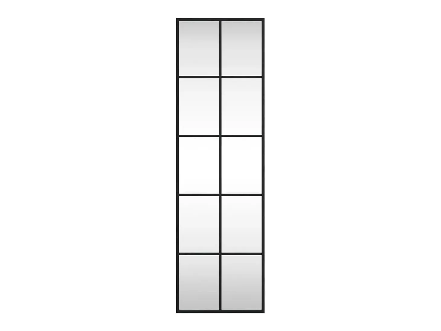 Espejo de pared negro 30x100 cm rectangular hierro