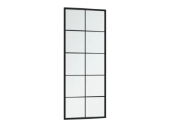 Espejo de pared negro 100x40 cm metal