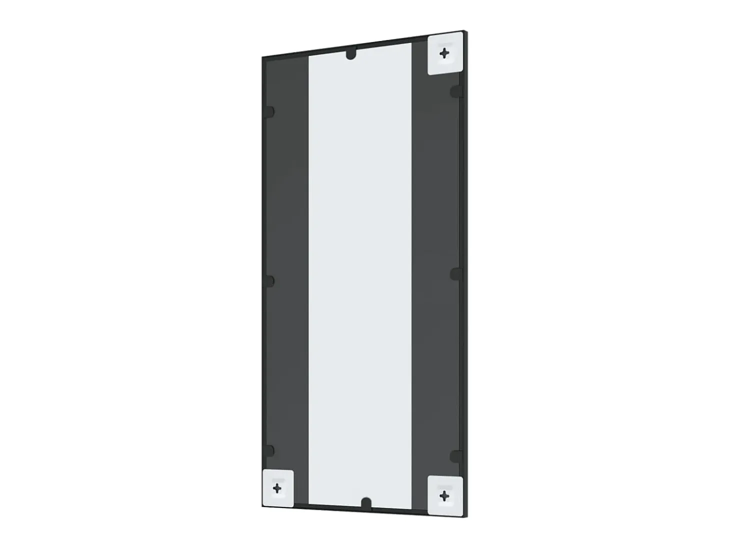 Espejo de pared negro 40x80 cm rectangular hierro