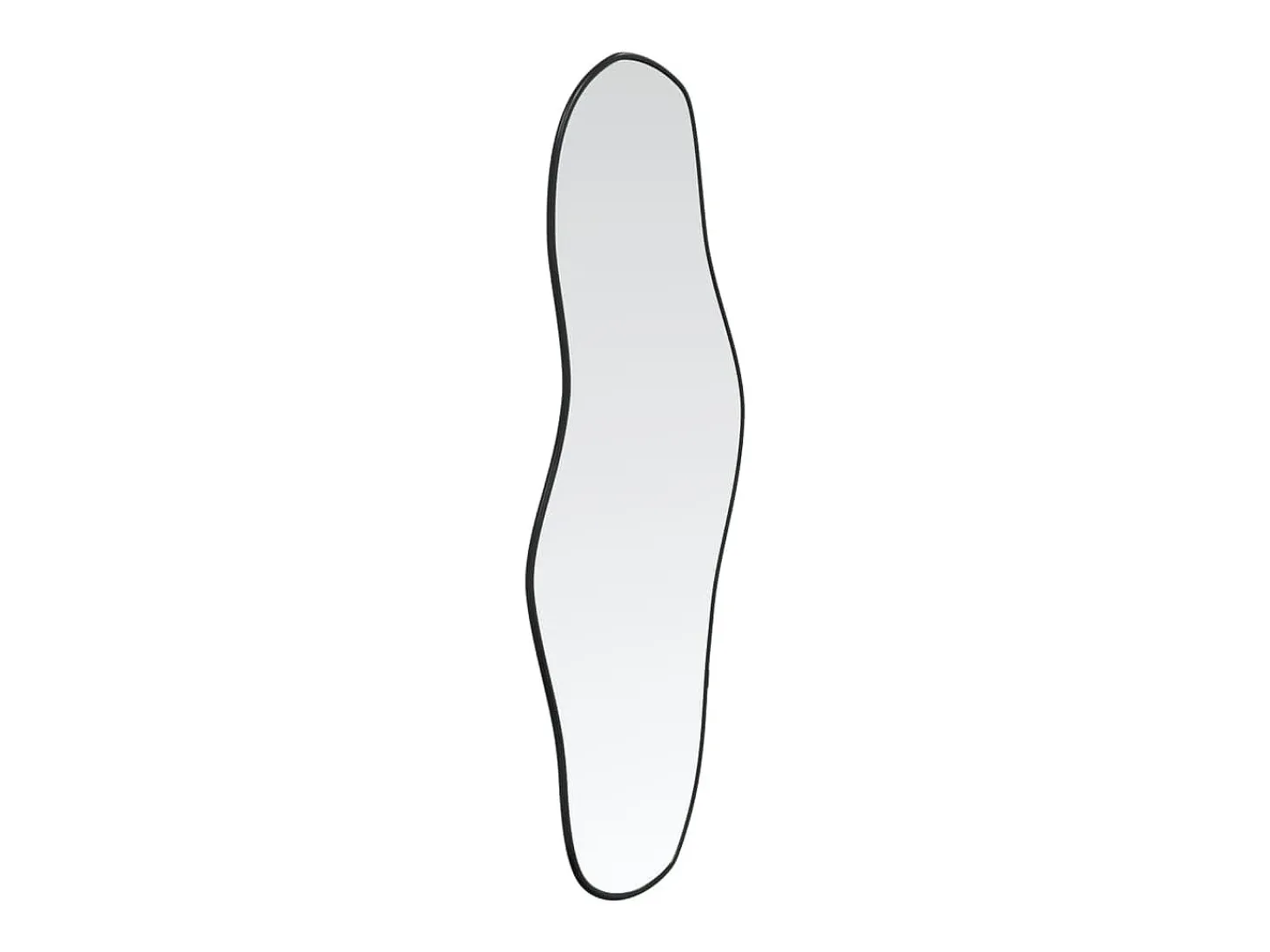 Espejo de pared negro 70x30 cm ES854721