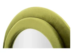 Espejo de pared o de pie diseño ondulado en terciopelo 60x160cm Miki - Verde oscuro