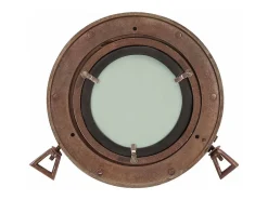 Espejo de pared ojo de buey Ø23 cm aluminio y cristal