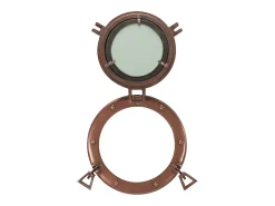 Espejo de pared ojo de buey Ø23 cm aluminio y cristal