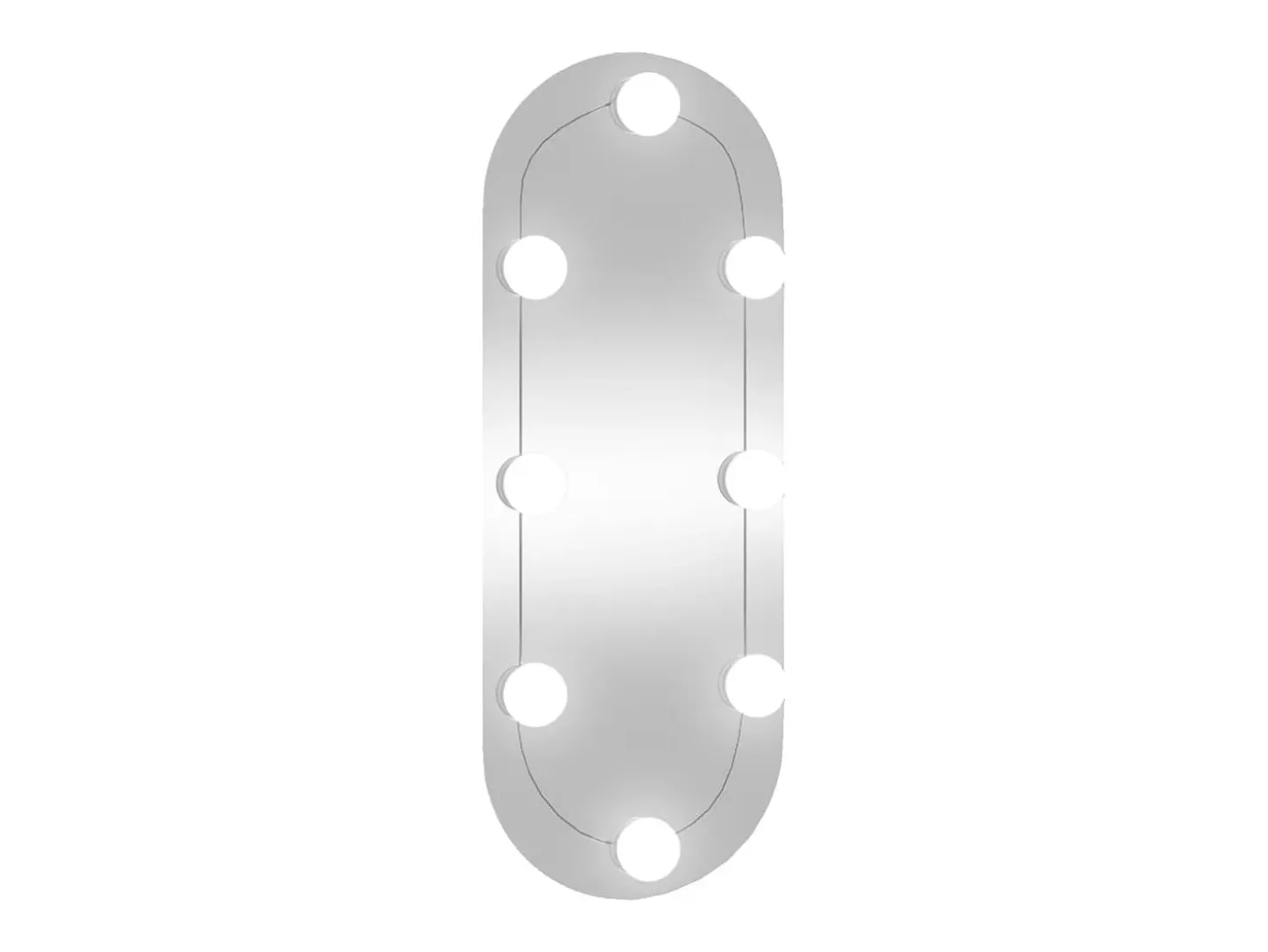 Espejo de pared ovalado con luces LED vidrio 20x50 cm ES595359
