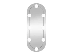 Espejo de pared ovalado con luces LED vidrio 20x50 cm ES595359