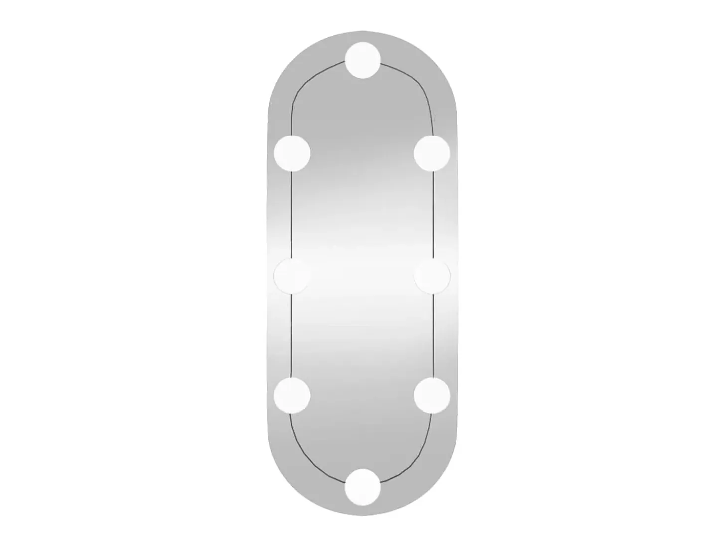 Espejo de pared ovalado con luces LED vidrio 20x50 cm ES595359