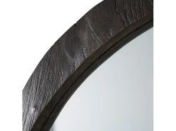 Espejo de pared ovalado de madera oscura Blac L 81 cm