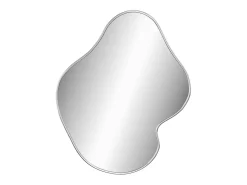 Espejo de pared plateado 60x50 cm