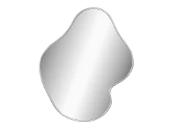 Espejo de pared plateado 60x50 cm ES110562