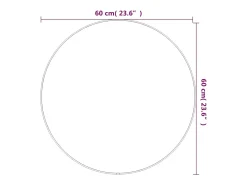Espejo de pared plateado Ø 60 cm Redondo