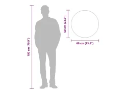 Espejo de pared plateado Ø 60 cm Redondo