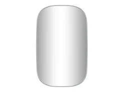 Espejo de pared plateado 80x50 cm ES344060